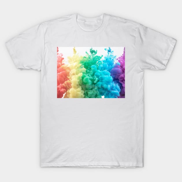 Rainbow Smoke Abstract T-Shirt by NewburyBoutique